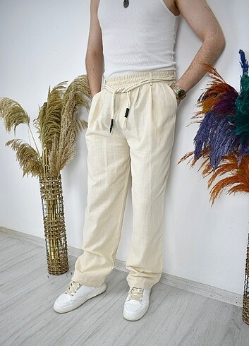 Ham Keten Baggy Pantolon 