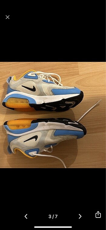 36,5 Beden Nike Air 200 mavi sari gri krem