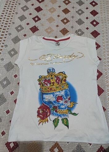 s Beden beyaz Renk Ed hardy tişört