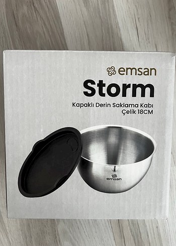 Emsan 18 cm Kapaklı Derin Saklama Kabı
