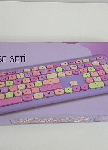 Renkli klavye mouse set