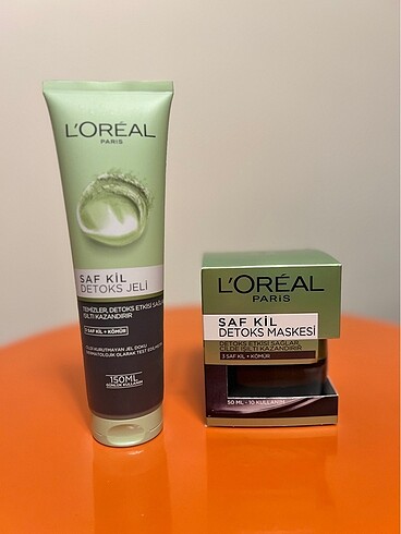 2 adet Loreal Saf Kil Detoks Maskesi ve jel seti