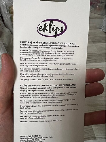 Eklips Eklips Kaş ve Kirpik Şekillendirme Seti