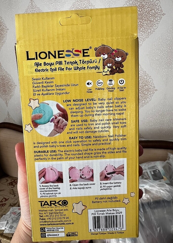 Bebek ve Çocuk Pilli Tırnak Törpüsü - Görsel 3