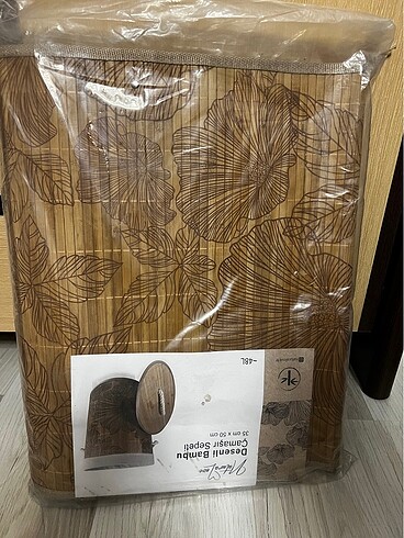 Ikea Naturalove Desenli Bambu Çamaşır Sepeti