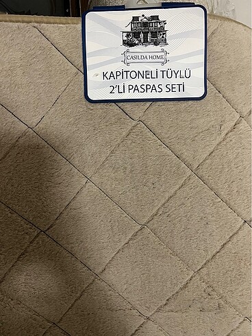  Beden Casilda Home Kapitoneli Tüylü 2 li Paspas Seti