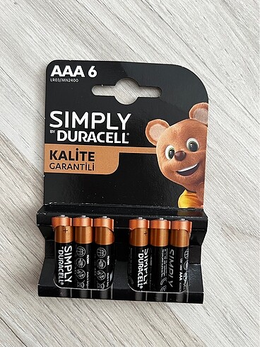 Duracell Simply Aaa 6'lı Ince Kalem Pil