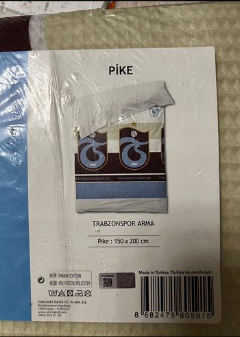 Trabzonspor lisanslı tek kişilik pike - Görsel 2