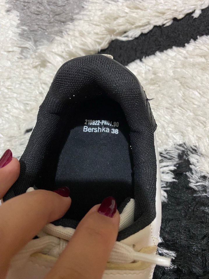 Kadın Beyaz Spor Ayakkabı Cırt Cırtlı - Görsel 4