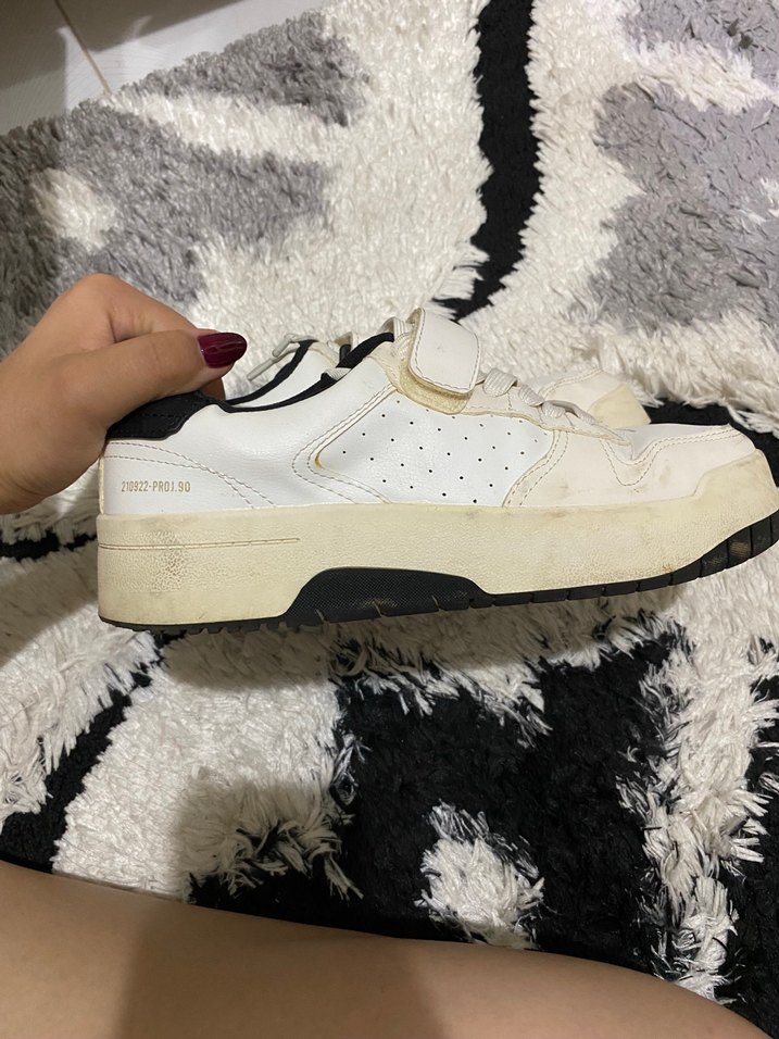 Kadın Beyaz Spor Ayakkabı Cırt Cırtlı - Görsel 2