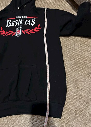 Erkek kız Çocuk Siyah Kapüşonlu Beşiktaş Sweatshirt - Görsel 3