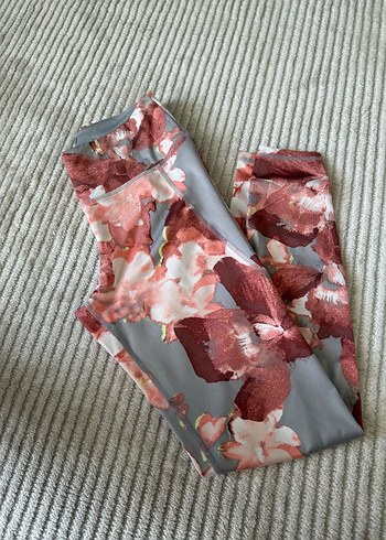 s Beden Pembe Baskılı Tie-Dye Kadın Tayt ve Spor Sütyeni