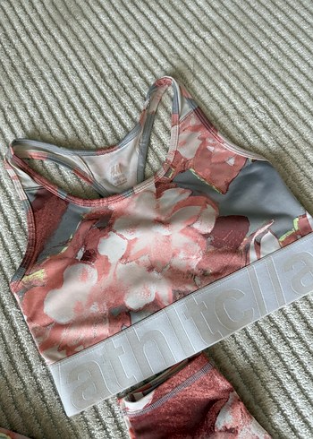 H&M Pembe Baskılı Tie-Dye Kadın Tayt ve Spor Sütyeni