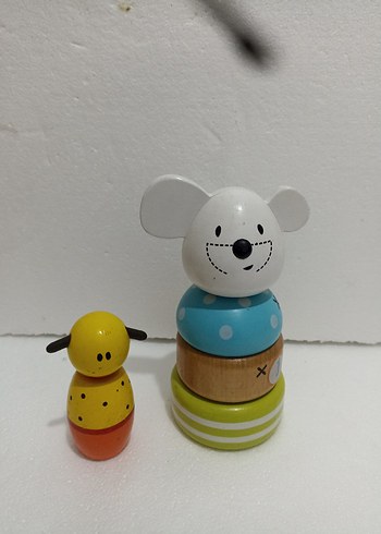 Renkli Ahşap Eğitici Oyuncak Seti - Görsel 7