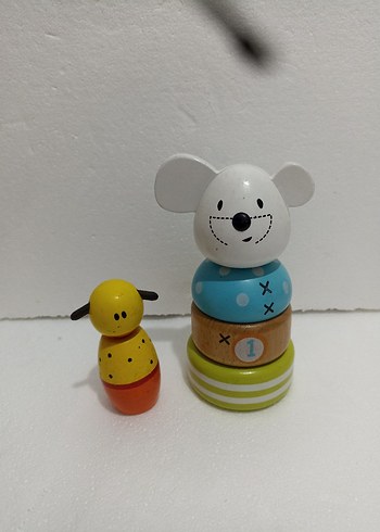 Renkli Ahşap Eğitici Oyuncak Seti - Görsel 6