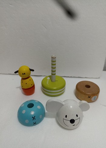 Renkli Ahşap Eğitici Oyuncak Seti - Görsel 4