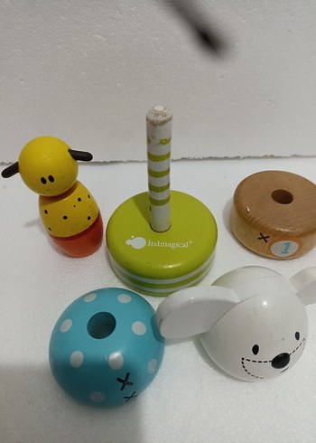 Renkli Ahşap Eğitici Oyuncak Seti - Görsel 3