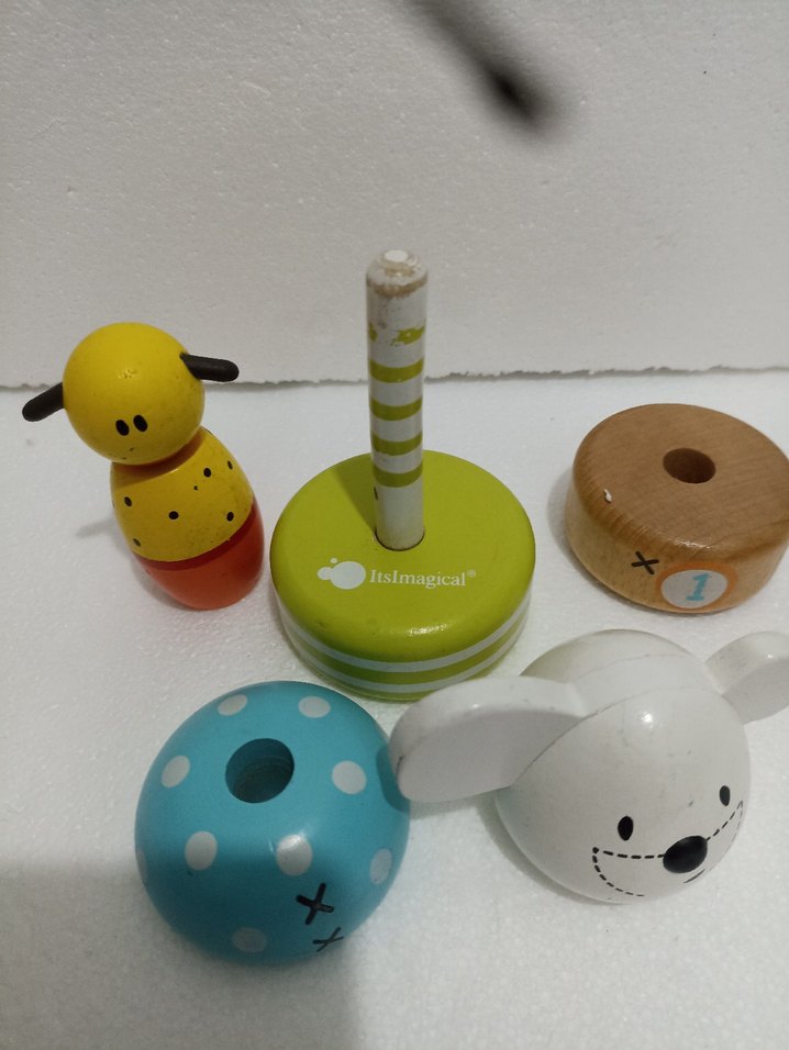 Renkli Ahşap Eğitici Oyuncak Seti - Görsel 3