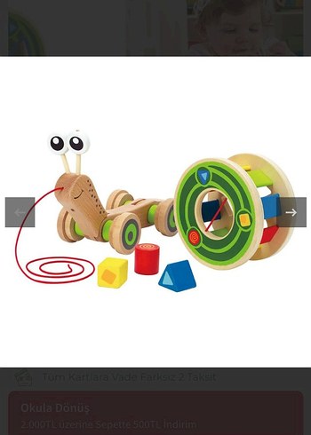 Renkli Ahşap Sürmeli Eğitici Oyuncak - Görsel 2
