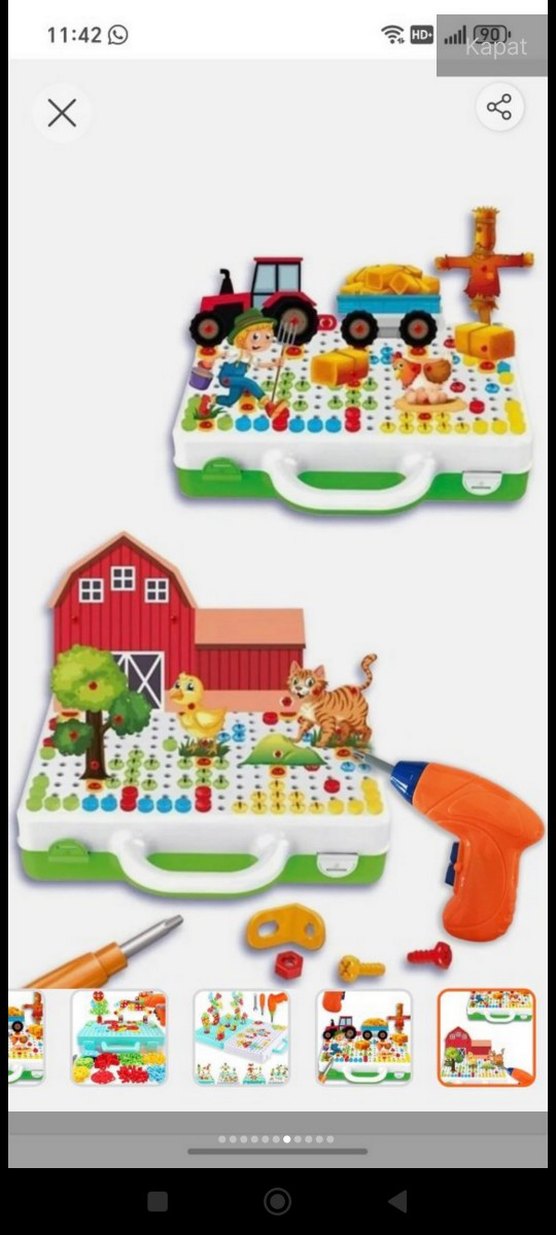 Renkli Eğitici Vida Oyuncak Seti - Görsel 4