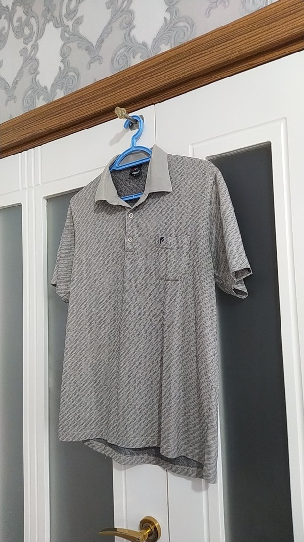 Gri Keten Erkek Polo Tişört - Görsel 3