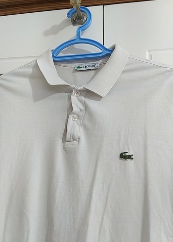 Erkek Beyaz Keten Polo Yaka Tişört - Görsel 2
