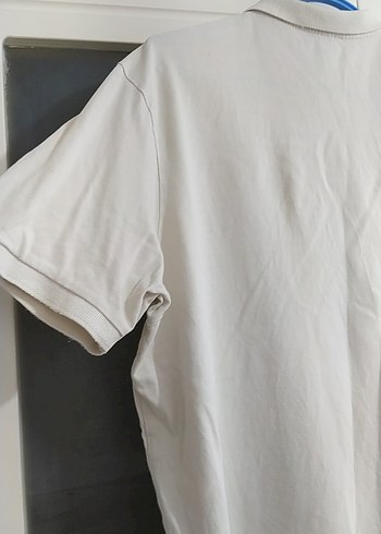 Erkek Beyaz Keten Polo Yaka Tişört - Görsel 4