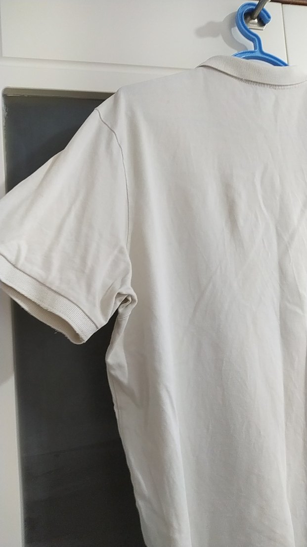 Erkek Beyaz Keten Polo Yaka Tişört - Görsel 4