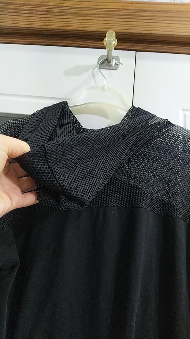 Siyah Fileli Brooklyn Baskılı Kadın Sweatshirt - Görsel 4