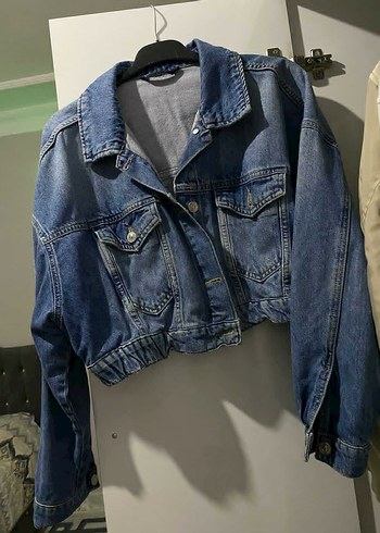 Düğmeli Bol Kesim Midi Kot Ceket - Görsel 2