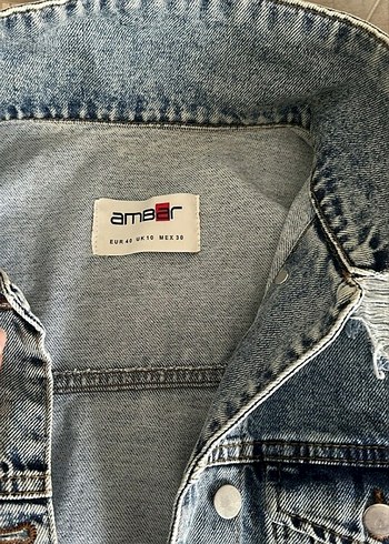 Düğmeli Mavi Kadın Kot Ceket - Görsel 3