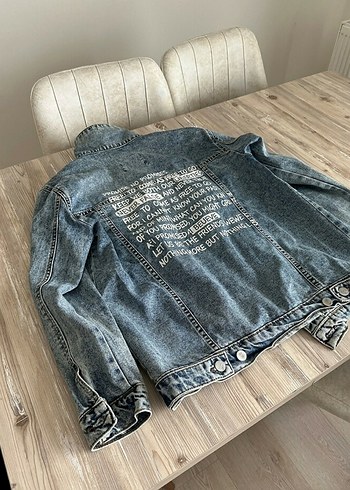 Düğmeli Mavi Kadın Kot Ceket - Görsel 2