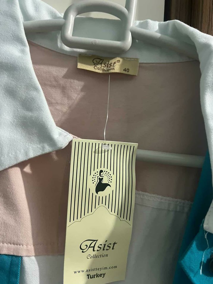 Renkli  Kadın Denim Ceket - Görsel 3