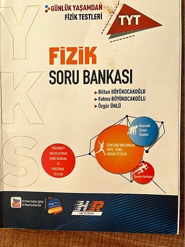 Hız yayınları TYT fizik soru bankası