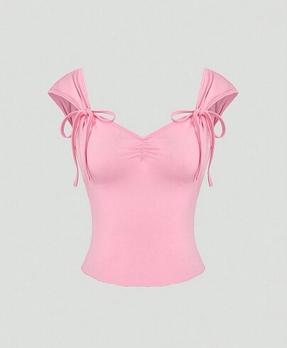 pembe kurdeleli bluz