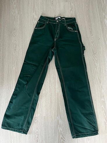 koyu yeşil kargo pantalon