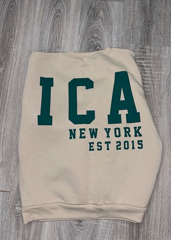 Bej Renkli Baskılı Kadın Sweatshirt - Görsel 2