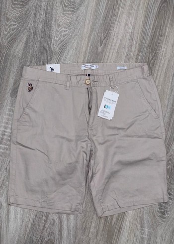 Bej Regular Fit Kısa Pamuklu Erkek Şort - Görsel 2