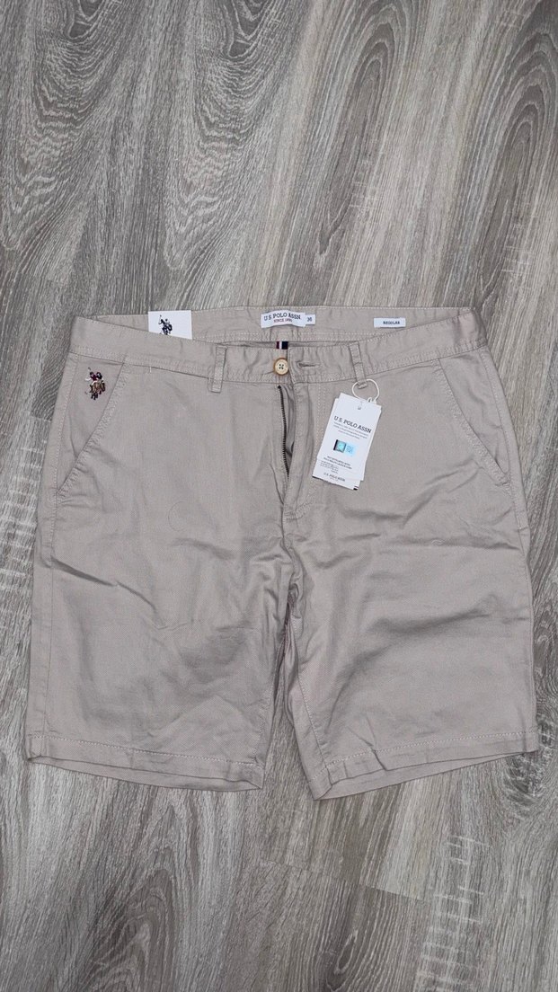 Bej Regular Fit Kısa Pamuklu Erkek Şort - Görsel 2