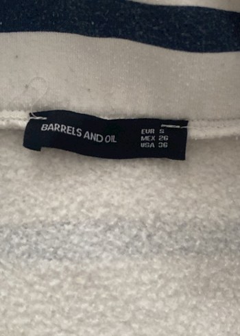 Beyaz Mavi Çizgili Yarım Fermuarlı Kadın Kazak - Görsel 4