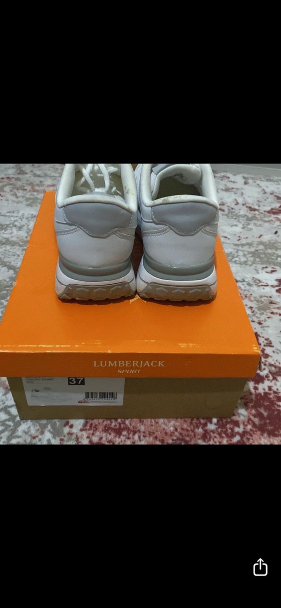 Beyaz Bağcıklı Kadın Spor Ayakkabı - Görsel 2