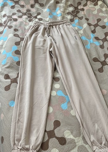 Bej Kadın Salaş Oysh Kumaş Eşofman - Görsel 2