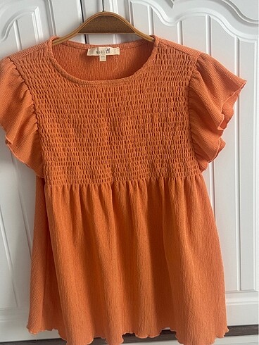 Önü aplike lastik bluz - Görsel 6