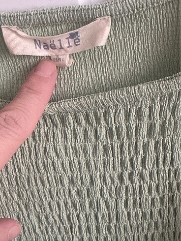 Önü aplike lastik bluz - Görsel 3