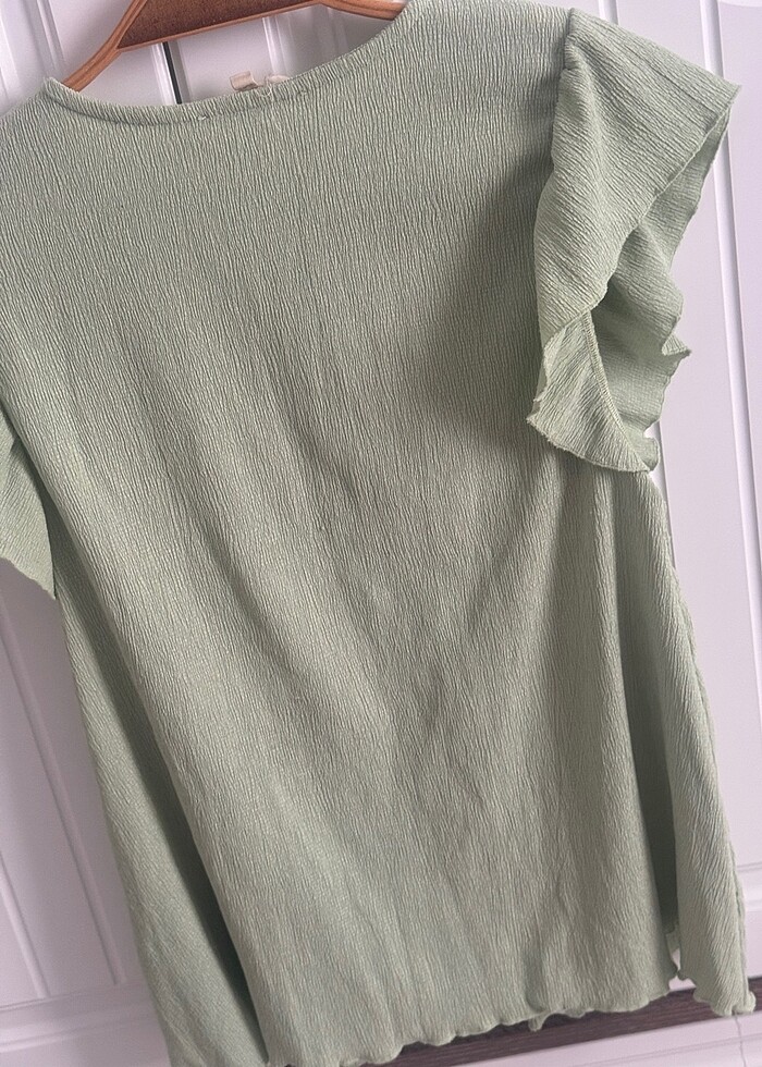 Önü aplike lastik bluz - Görsel 5