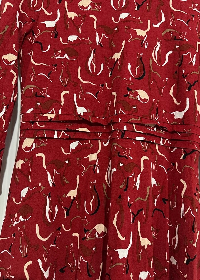 Pamuklu süprem elbise - Görsel 4