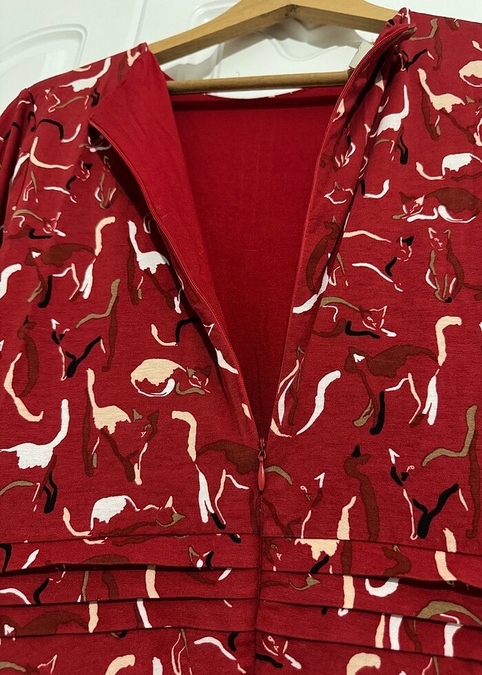 Pamuklu süprem elbise - Görsel 5