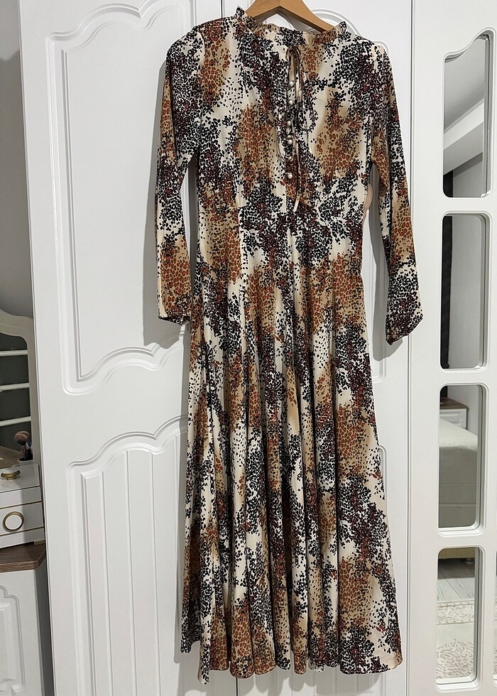 Leopar kloş elbise - Görsel 2