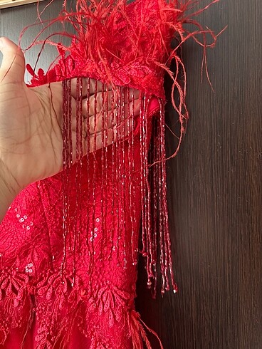 40 Beden kırmızı Renk Kırmızı abiye