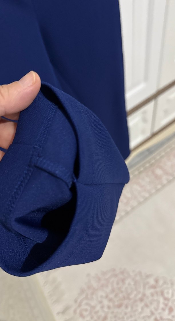 Kadın acık lacivert Basic Kumaş Pantolon - Görsel 4